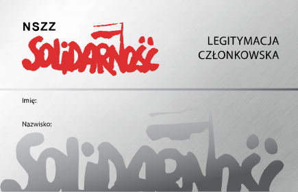 Wzór Elektronicznej Legitymacji Członkowskiej NSZZ Solidarność